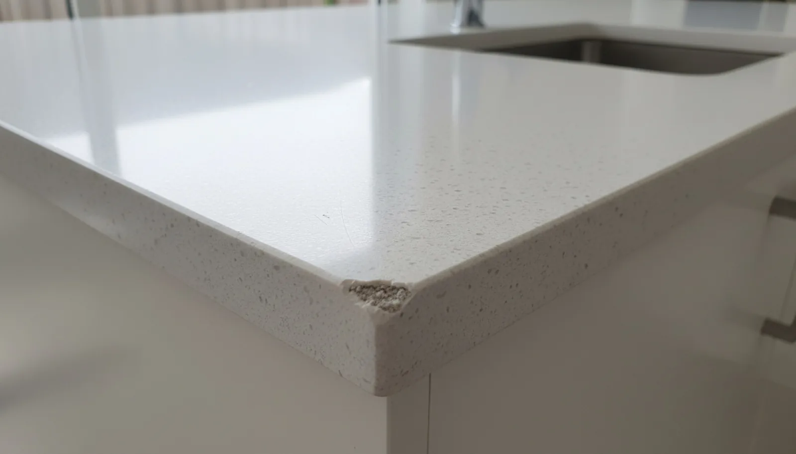 stone benchtop chip repair Brisbane before