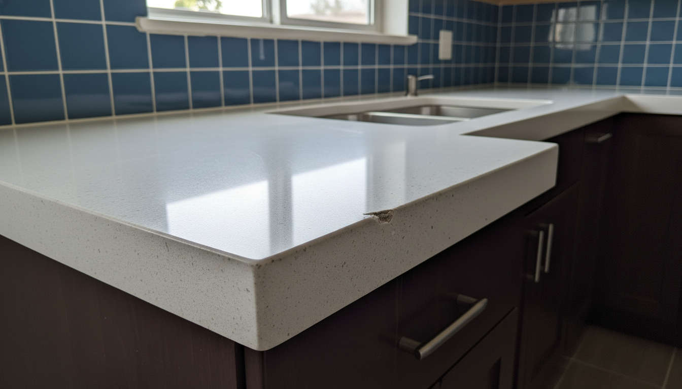 stone benchtop chip repair Brisbane before